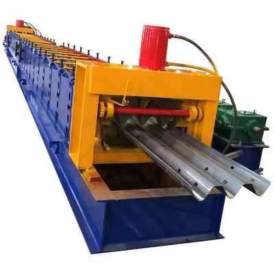 خرید 2 موج ماشين شکل دادن راه بزرگ 3 موج فولادی W Beam Panel Roll Forming Machine online manufacture